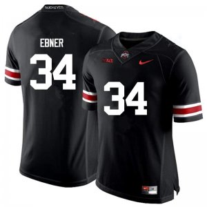 Men's Ohio State Buckeyes #34 Nate Ebner Black Nike NCAA College Football Jersey Style BZM7744RU